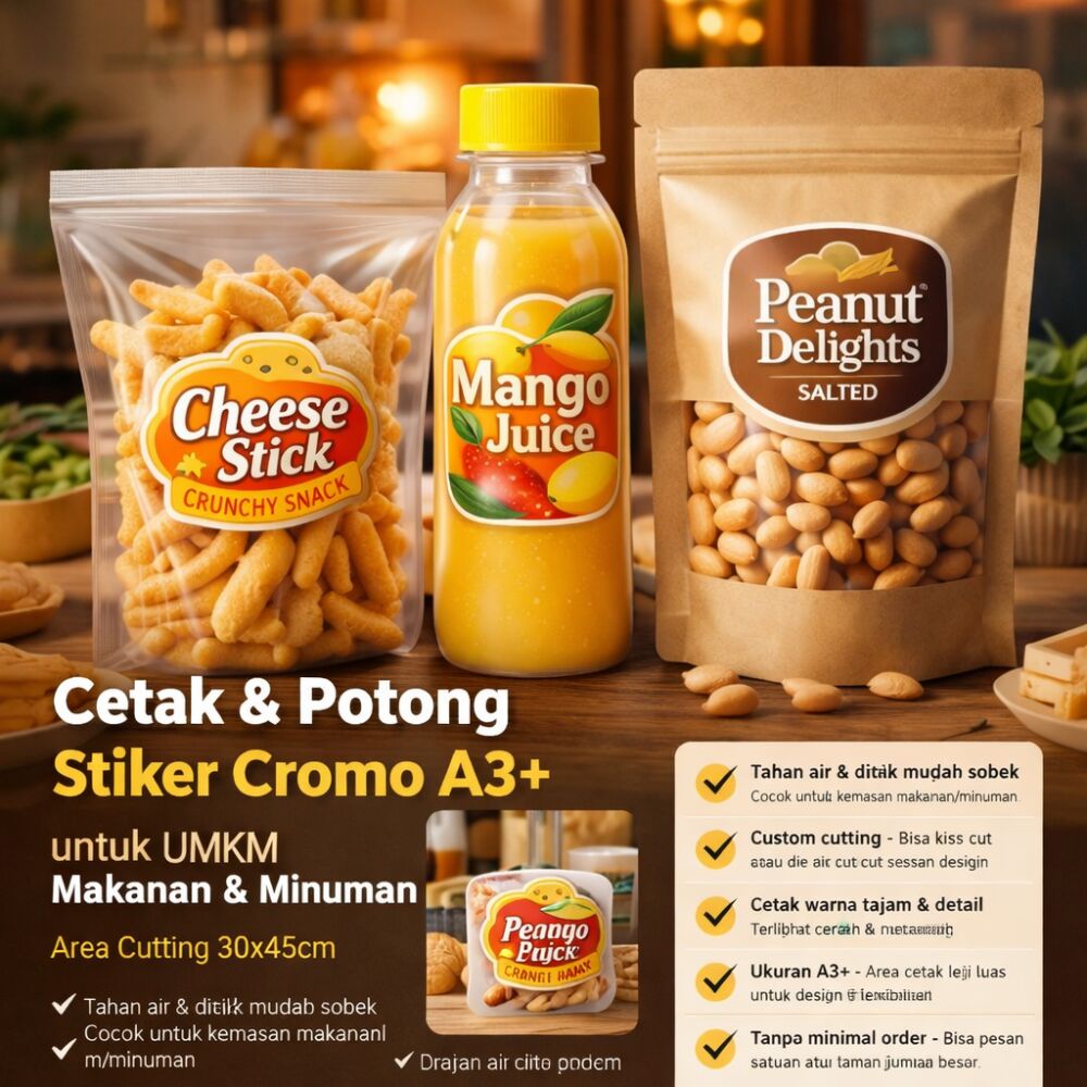 Print & Cut Stiker Cromo A3+
