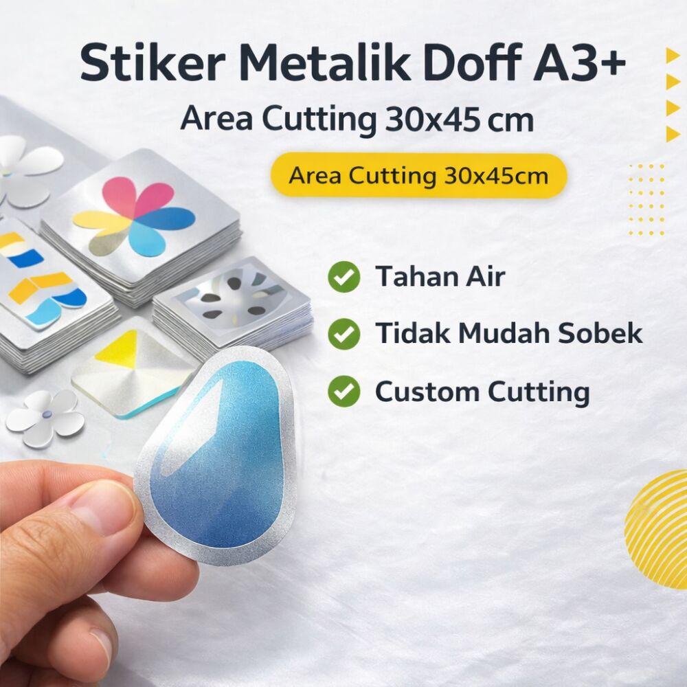 Print & Cut Stiker Metalik Doff A3+