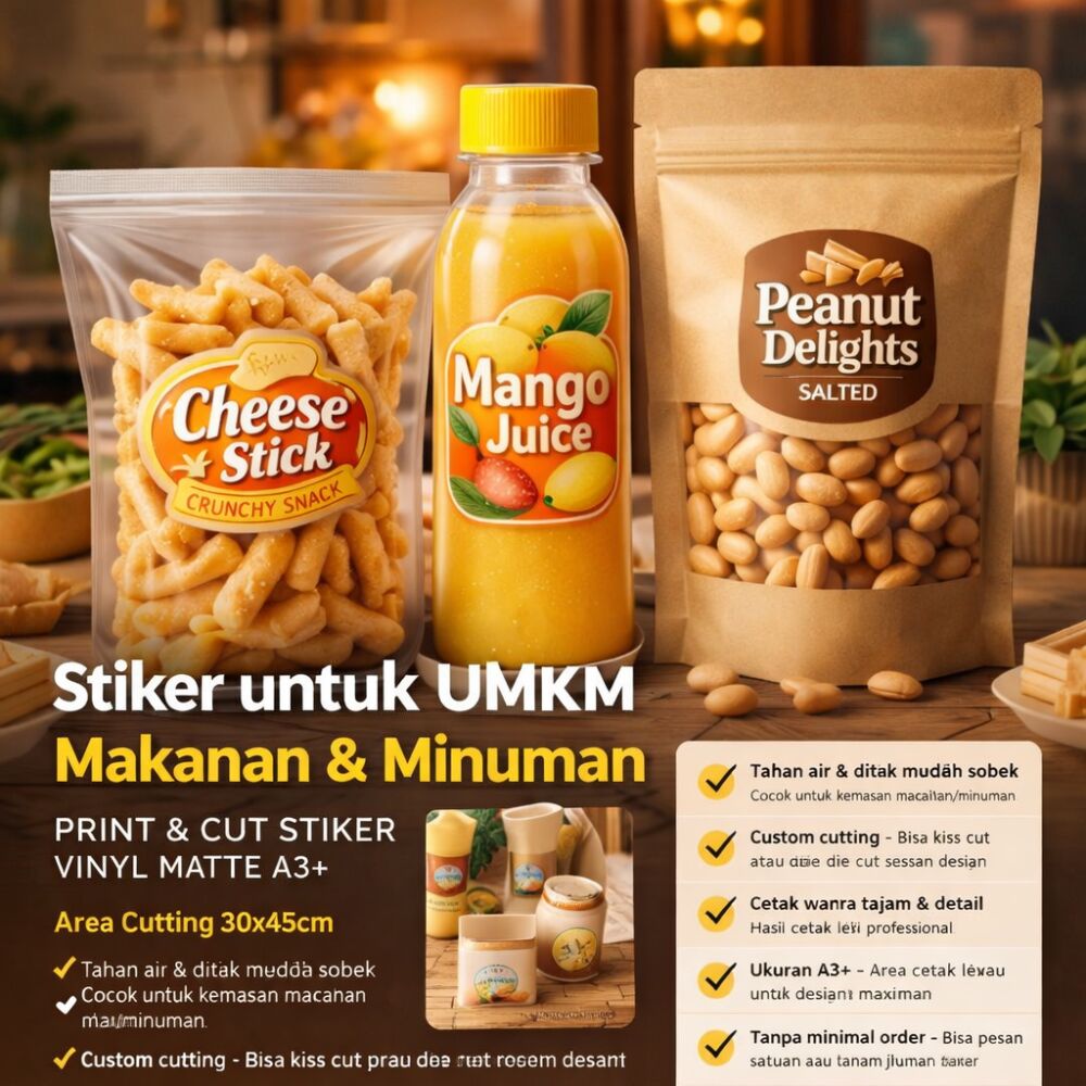 Print & Cut Stiker Vynil Matte A3+