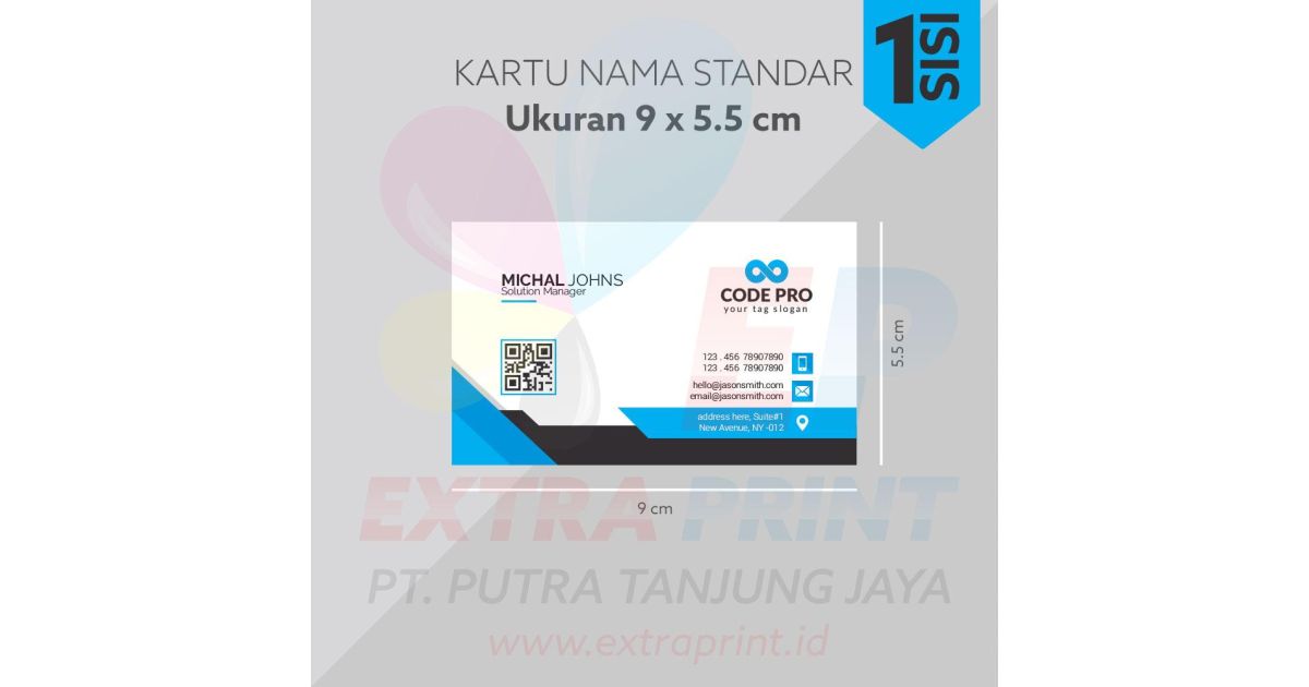 Kartu Nama 1 Muka Concorde Kuning 220g