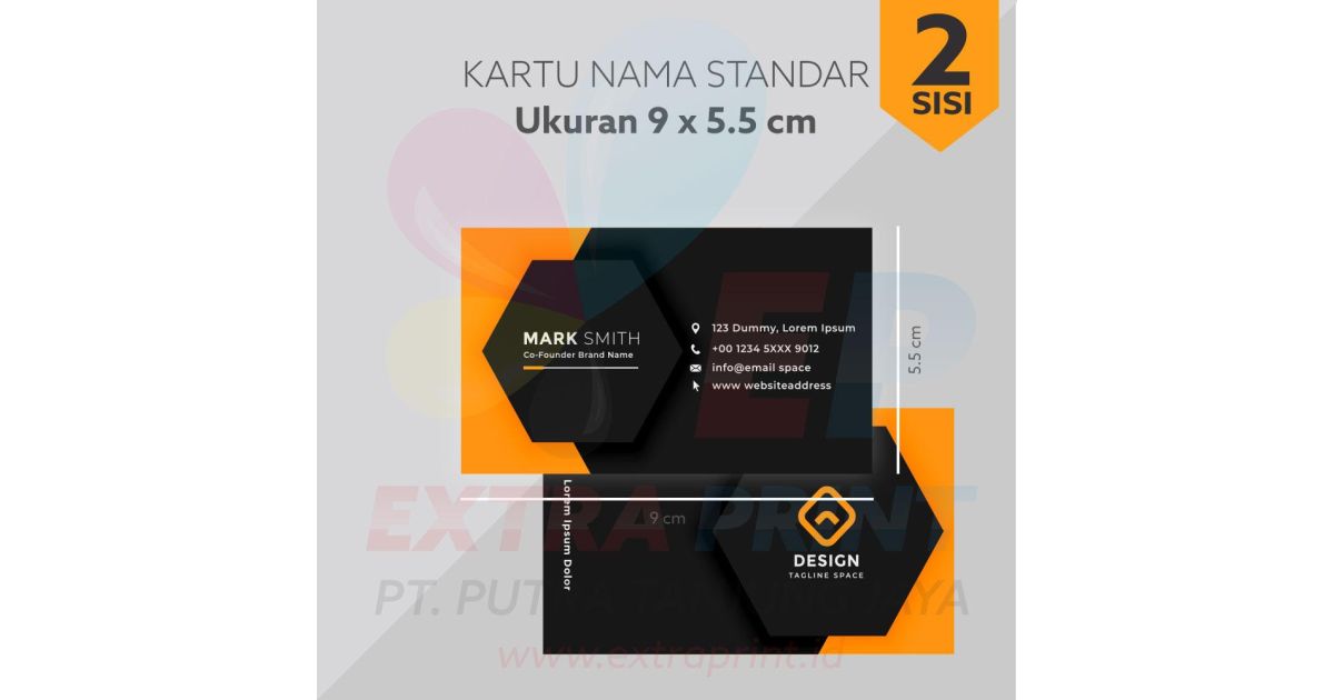 Kartu Nama 2 Muka Concorde Putih 220g