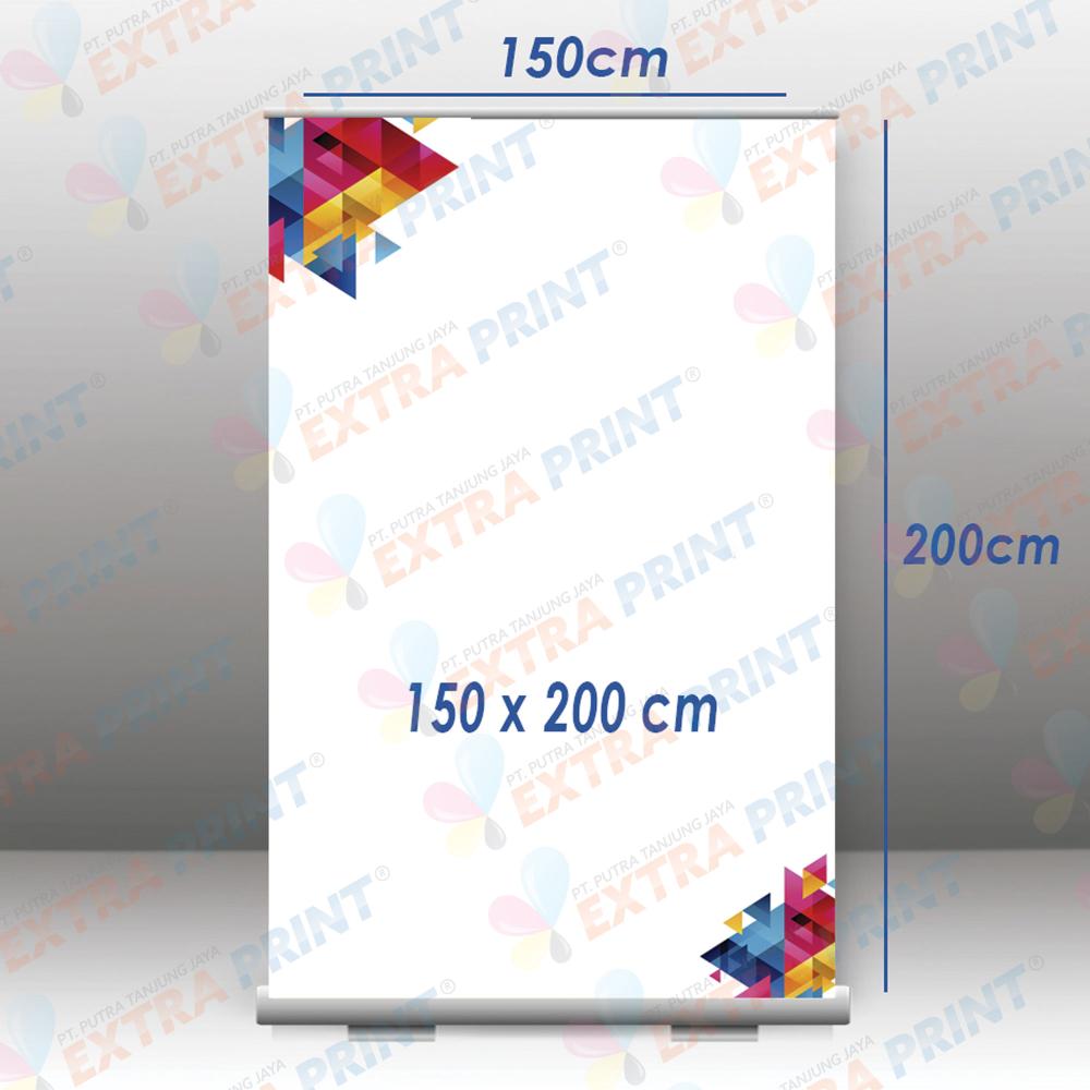 Cetak Roll Up Banner 150x200 cm Albatros Laminating Glossy