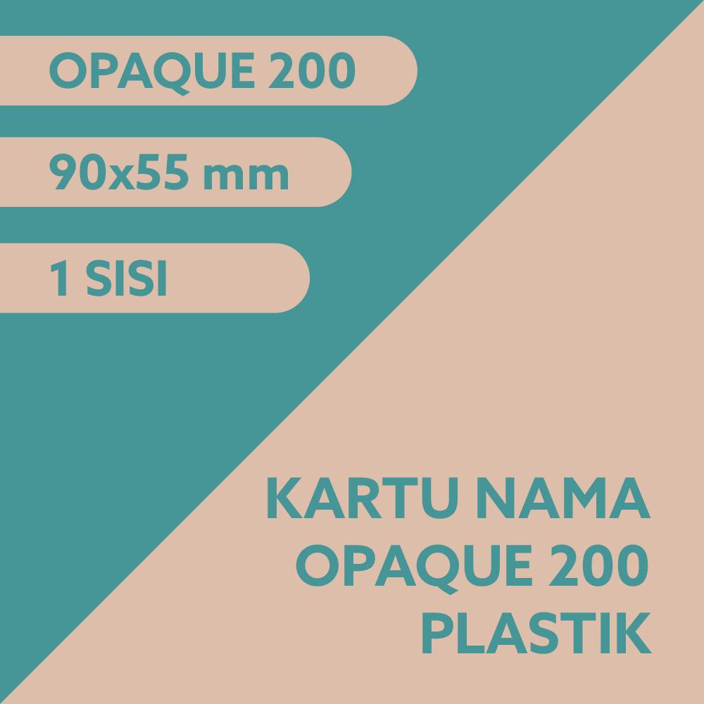 Kartu Nama 1 Muka Opaque 200 Micron