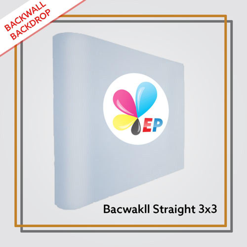 Backwall Portable 3x3 Straight Laminasi Glossy