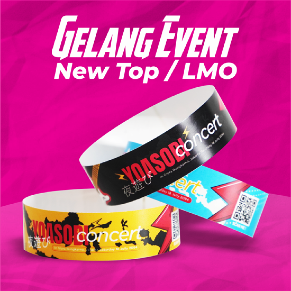 Tiket Gelang Opaque 115 – (Nomorator, Waterproof, Ukuran 24 × 2 cm)