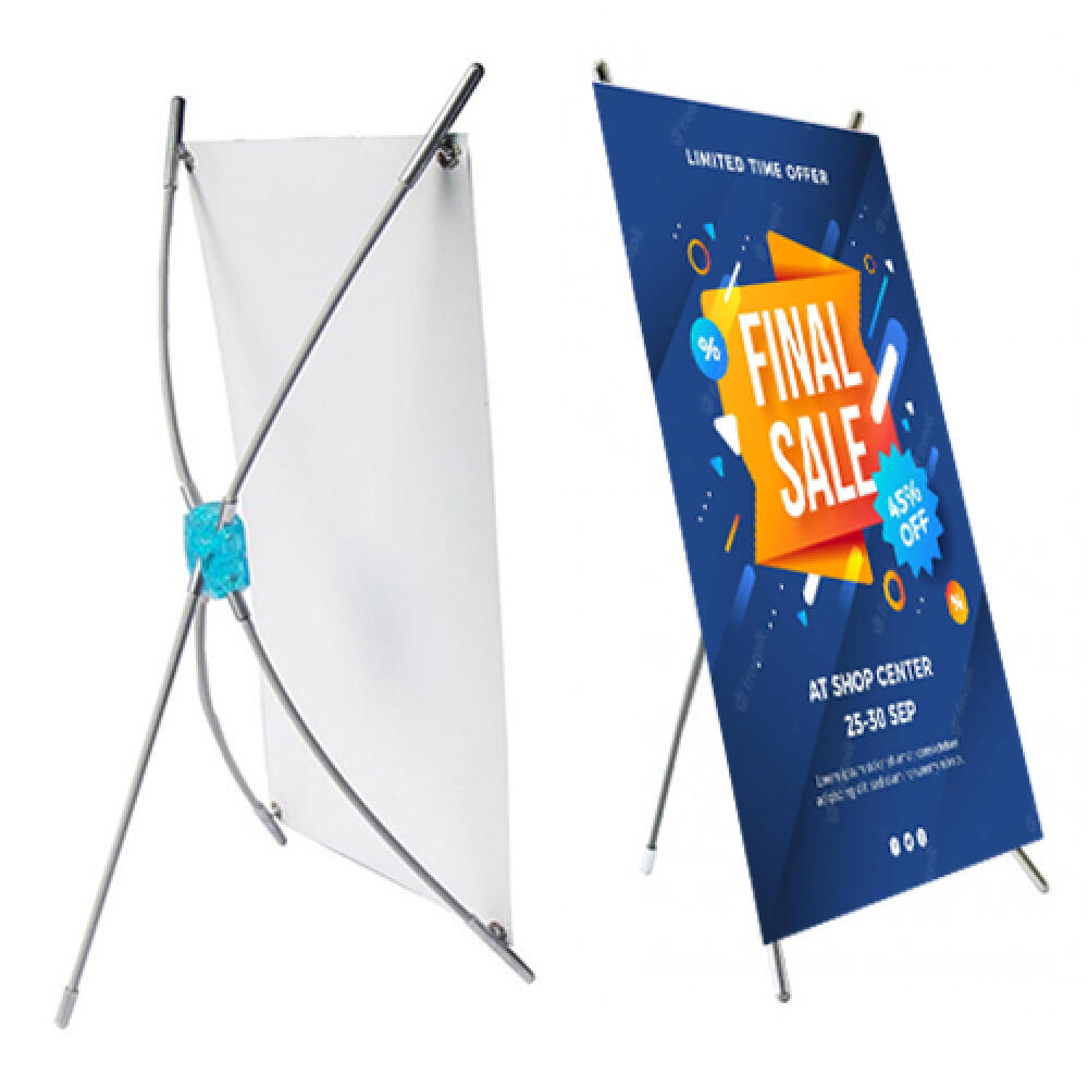 Cetak Mini X Banner 25x40cm, Art Carton 260g, Laminating Doff